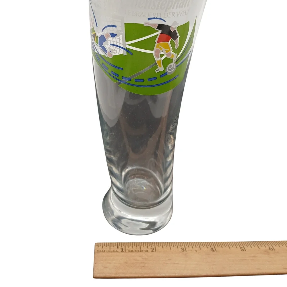 Weihenstephaner Beer Glasses 0.5L – Set of 2 Soccer Theme Pilsner Glasses German